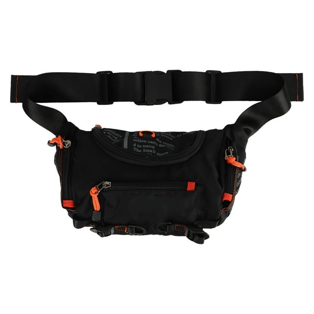 Riñonera de gran capacidad para hombre, impermeable, con un solo hombro, para deportes al aire libre, ciclismo y montañismo, color negro