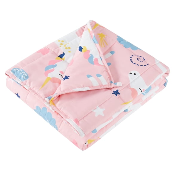Manta pesada HOSUKKO, unicornio rosa, 1,4 kg, 90 x 120 cm, 3 libras
