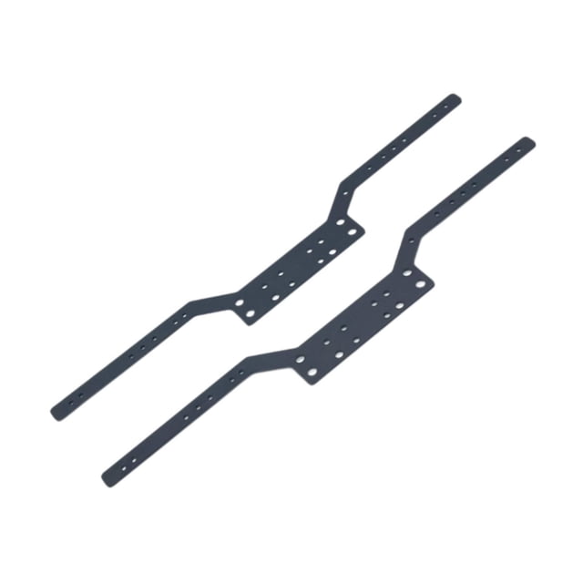 Bunblic 2x RC Car Chassis Frame Rails Upgrade DIY Modified Spare Parts Replacement for MN98 MN99S Parts 1:12 RC Crawler Car Toy Hobby black