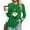 #0294-Green, variant on Pincandy Women's St. Patrick's Day Print Round Neck Long Sleeve Loose Casual Fashion T-Shirt