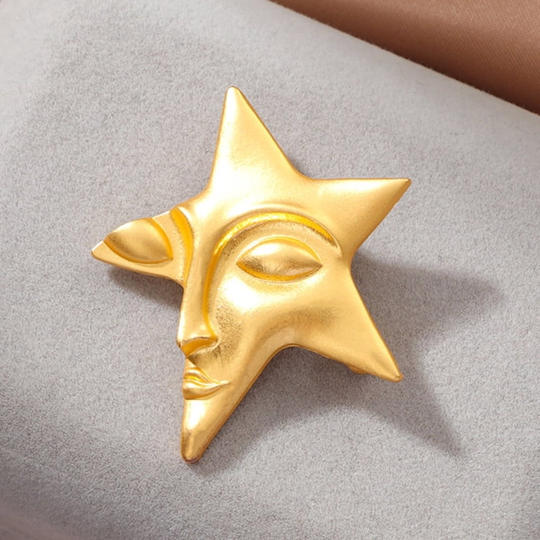 gold brooch pin for dress Retro 3 Dimensional Boucheron Ruby Brooch Pin Dress Clip