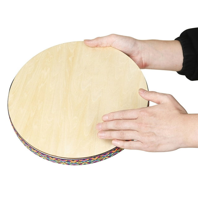 Tambor De Corriente De 12 Pulgadas, Uso Versátil, Banda Trenzada Colorida, Material De Madera Maciza, Instrumento De Percusión, Tambor De Sonido De Agua Para Concierto, Camping,