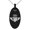 Black, variant on Stainless Steel Celtic Claddagh Unity Engraved Small Oval Charm Pendant Necklace