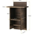 thumbnail image 7 of 2 Tier Wood Toilet Paper Holder Wall Mount Tissue Roll Storage Dispenser w/Shelf, 7 of 7