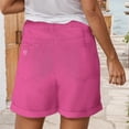 thumbnail image 5 of Conairie Jean Shorts Women Slim Elastic High Waisted Denim Shorts Trendy Vintage Washed Summer Trousers with Pockets Hot Pink L, 5 of 5