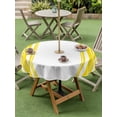 thumbnail image 3 of Outdoor Tablecloth with Umbrella Hole & Zipper, Yellow Striped Round Tablecloth 60 Inch, Stripes Farmhouse Modern Patio Table Cover Waterproof Table Cloth for Picnic/Party, 3 of 7
