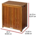 thumbnail image 2 of Oceanstar Solid Wood Spa Hamper, Brown Color, Age Group Adult, 20 L x 13.25 W x 24.75 H inches, 2 of 7