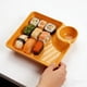 thumbnail image 1 of Bandeja para dumplings de estilo japonés con compartimento para vinagre y hueco para salsa | Plato dividido para mojar sushi, gyozas, snacks y aperitivos, 1 of 5