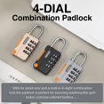 thumbnail image 6 of APODESS 3 Pcs 4 Digit Combination Locks, Resettable Sport Padlock, Multifunctional Waterproof Password Padlock for Gym, Fence, Staff Locker, 6 of 9