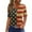 S5-Multicolor, variant on Patriotic Shirts for Women Flags Plus Size USA Birthday T Shirt Holiday Top V Neck 3/4 Sleeve Clothes 3XL