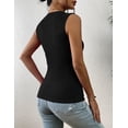 thumbnail image 4 of Zeagoo Women's High Neck Tank Top Casual Business Slim Fitted Ribbed Basic Tank Tops Summer Sleeveless Shirts, 4 of 5