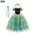 thumbnail image 3 of Disfraz de princesa de Disney para niña, vestido de Anna de Frozen, vestidos de fiesta de cumpleaños, traje de Cosplay de Halloween, ropa de verano para niños de 2 a 10 años, 3 of 5