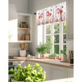 thumbnail image 6 of Pink Mushroom Flowers Butterfly Window Valance Curtain Wildflowers Rod Pocket Short Curtain for Living Room, Bedroom & Kitchen Window Decor 54x18in, 6 of 8
