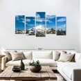 thumbnail image 3 of Elephant Stock Mount Baker Mountainscape Wall Art - Horizontal Multi Panel Canvas - 5 Pieceliving Room Wall Decor - Photography Nature Multi Panel - White And Gray Decor - 80" x 40", 3 of 8