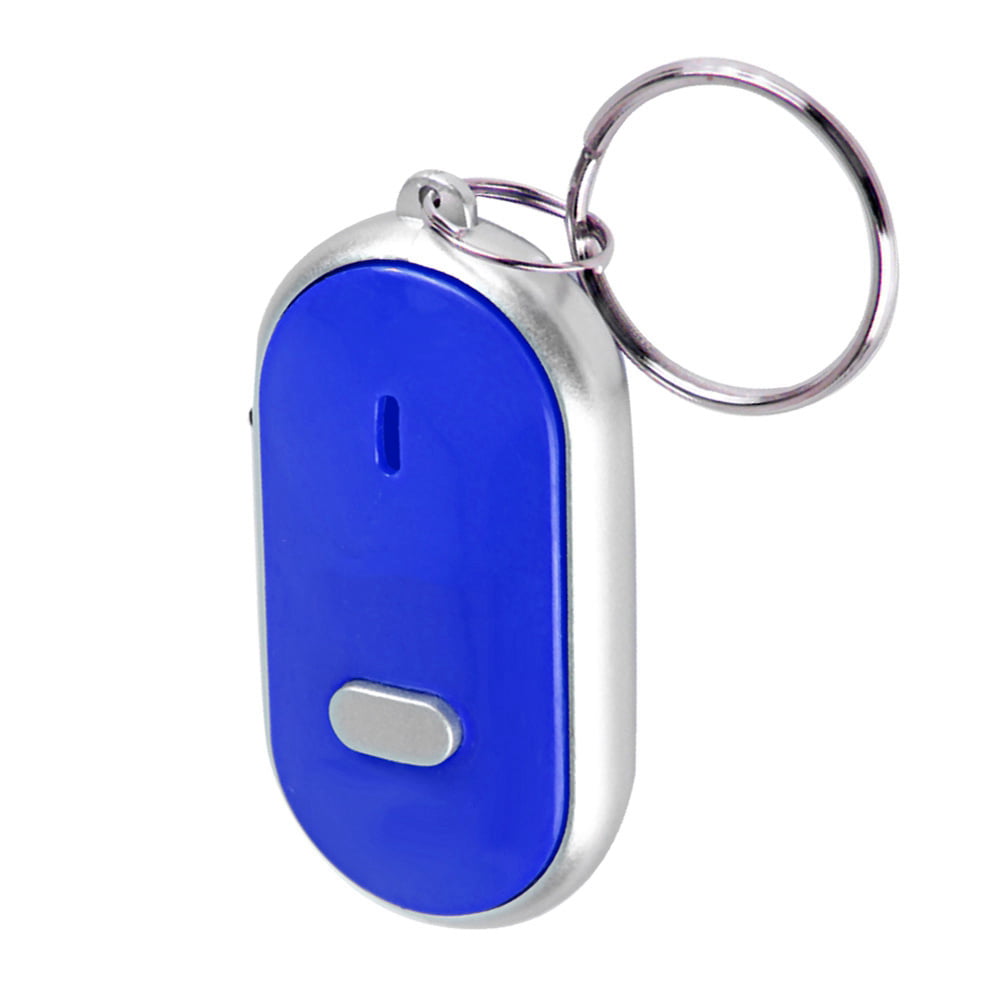 5x LED Lost Whistle Key Finder Locator Voice Control Keychain 