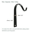 thumbnail image 3 of Uxcell 4 Inch Iron Wall Hooks Black for Hanging Lanterns Plants and Lights 2 Count, 3 of 6
