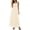 Beige, variant on Women's Summer Spaghetti Strap Maxi Dresses Plaid Square Neck A Line Casual Beach Vacation Long Sundress