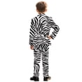 thumbnail image 5 of Whosucclay Zebra Kids Formal Outfit, Polyester Fabric Boys Suit for Wedding Photograph Graduation, One Button Elastic Waist Elastic Waistband, 5 of 10
