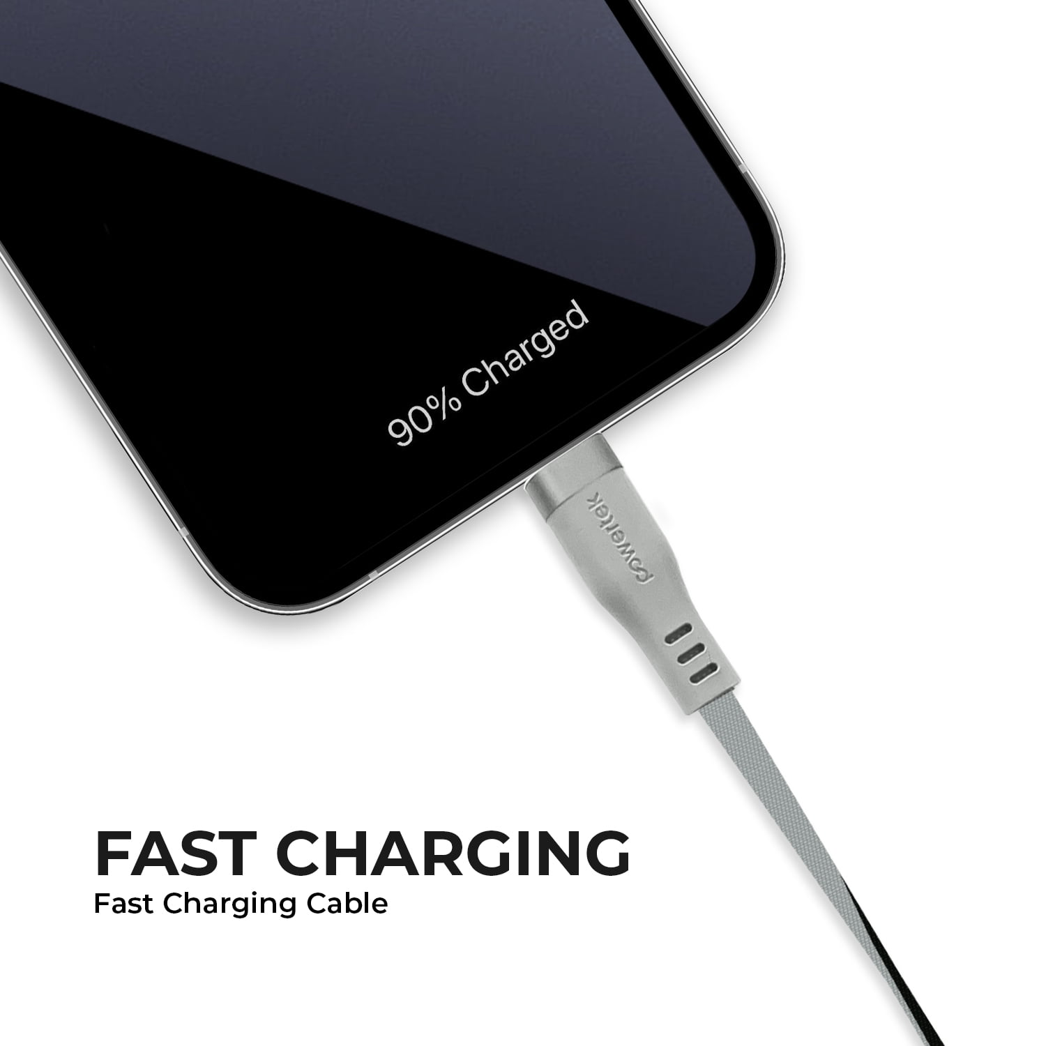 Liquipel Powertek Two Tone USB-A to USB-C - Black