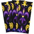 thumbnail image 2 of Coolnut Mardi Gras Lily Kitchen Dish Towel Set 4Pcs,Dishcloths Sets Fast Drying Kitchen Towels Tea Towels Gift Set for Drying Cleaning Cooking Baking391 Wash cloth, 2 of 7
