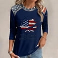 thumbnail image 3 of Hogleaql Womens American Flag Shirt Usa Flag 1776 Patriotic Tee Shirts 4th Of July Usa Graphic Shirts Navy M, 3 of 4
