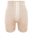 thumbnail image 2 of Pantalones moldeadores de cuerpo de malla gruesa con hebilla de tres filas y cintura alta Pantalones de cintura alta con encaje para adelgazar el abdomen Pantalones cruzados para adelgazar el abdomen, 2 of 5