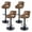 BROWN, variant on Art Leon Set Of 4 Swivel Bar Stools Faux Leather Height Adjustable Black