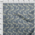 thumbnail image 3 of oneOone Cotton Poplin Dusty Blue Fabric Abstract Bird Sewing Craft Projects Fabric Prints By Yard 42 Inch Wide-H2, 3 of 6