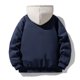 thumbnail image 4 of Ceisia Men's solid color warm hooded coat long sleeve outerwear Gift, 4 of 4