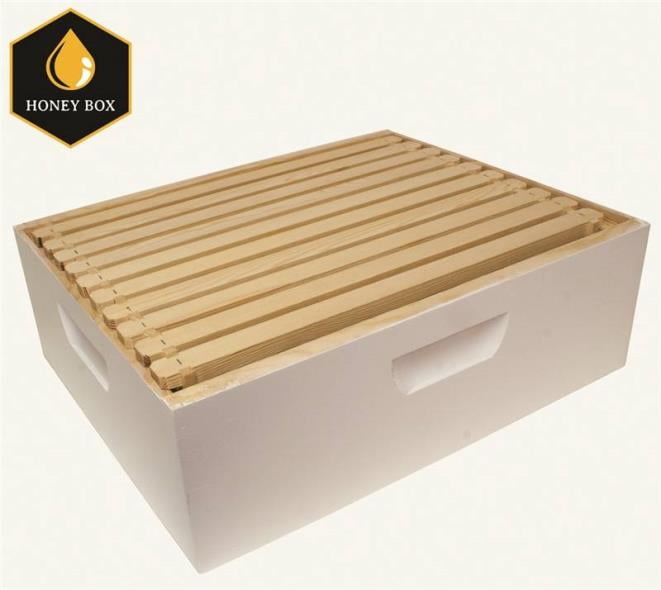 Harvest Lane Honey WWBCM-102 Medium Honey Super Box with 10 Frames /& Foundations