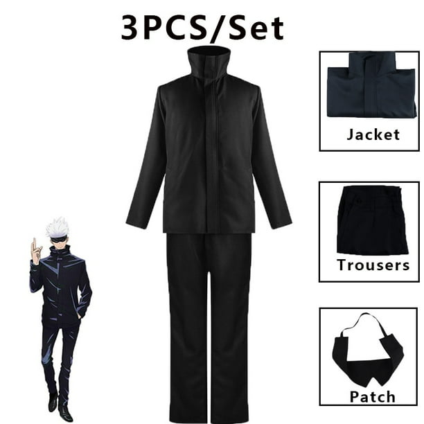 Anime Jujutsu Kaisen Cosplay Disfraces Gojo Satoru Chamarra Pantalones Conjunto De Halloween Fiesta De La Escuela Secundaria Uniforme