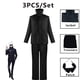 thumbnail image 1 of Anime Jujutsu Kaisen Cosplay Disfraces Gojo Satoru Chamarra Pantalones Conjunto De Halloween Fiesta De La Escuela Secundaria Uniforme, 1 of 4