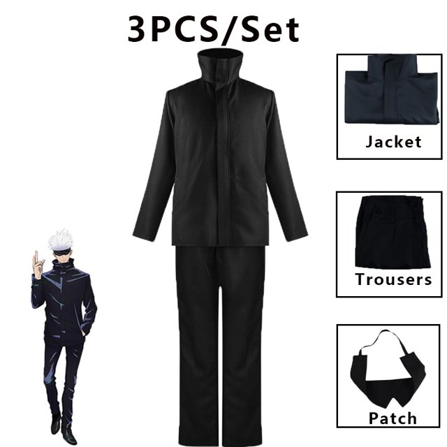 Anime Jujutsu Kaisen Cosplay Disfraces Gojo Satoru Chamarra Pantalones Conjunto De Halloween Fiesta De La Escuela Secundaria Uniforme