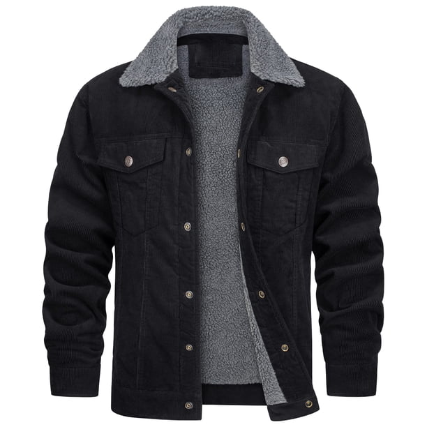 Chaqueta de hombre 2023 nueva chaqueta de pana con solapa de manga larga de felpa suelta e informal para hombre