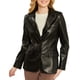 thumbnail image 1 of Blazer vinipiel color Negro AMAD Casual para mujer talla S, 1 of 5