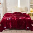 thumbnail image 1 of Thickened Raschel Blanket Winter Warm Wedding Blanket Double-sided Fleece Office Nap Blanket Double-layer Blanket Gift Blanket, 1 of 4