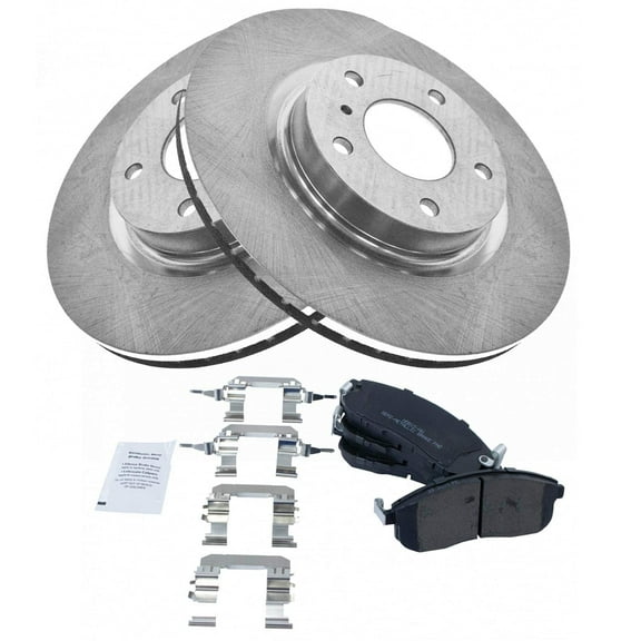 TRQ Front Brake Pad & Rotor Kit Brake Pads Brake Rotor Semi-Metallic Fits Select 2003-2004 INFINITI G35 2003-2005 Nissan 350Z