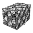 thumbnail image 1 of Tropical Dog Crate Cover, Minimalist Toned Exotic Monstera Leaves Jungle Plants Rainforest Modern Design, Easy to Use Pet Kennel Cover for Dogs, 35" x 23" x 27", Black White, by Ambesonne, 1 of 6