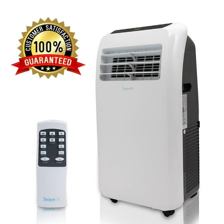 SereneLife SLPAC10 - Portable Air Conditioner - Compact Home A/C Cooling Unit with Built-in Dehumidifier & Fan Modes, Includes Window Mount Kit (10,000 BTU)