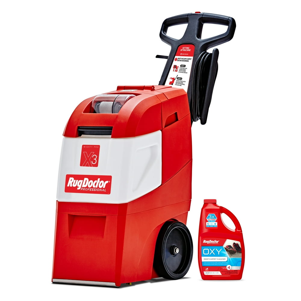 Rug Doctor Mighty Pro X3 Commercial Carpet Cleaner Large Red Pro Pack