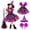 06_Purple, variant on G`irls Halloween Light Up Witch Costume Set, Purple Witch Dress with Hat, Wand and Bag, K_ids Outfit for Party, Carnival and Dress Up