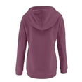 thumbnail image 6 of AGWOLF Womens Fall Hoodies Casual Button Down Hooded Sweatshirts Trendy Solid Color Long Sleeve Pullover with Pocket, 6 of 6