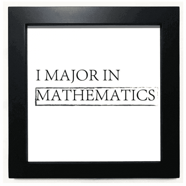 Citation I Majeur en Mathématiques Noir Cadre Carré Image Mur Table