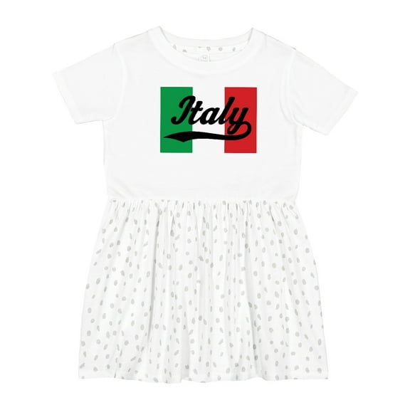 Inktastic Italy Flag Girls Toddler Dress