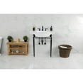 thumbnail image 3 of Kingston Brass VPB2215330ST Edwardian 31" Ceramic Console Sink with Brass Legs (8-Inch, 3-Hole), White/Matte Black, 3 of 7