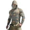 thumbnail image 4 of Yaoyar UNISEX Summer Sun Protection Tops with Face Mas Casual Camouflage Long Sleeved Hooded Ice Silk Sunscreen Cool Fishing Shirts UPF 50+ Rush Guard Hoodies for Outdoor, 4 of 8