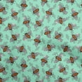 thumbnail image 1 of oneOone Viscose Jersey Mint Green Fabric Floral & Bee Dress Material Fabric Print Fabric By The Yard 60 Inch Wide, 1 of 7