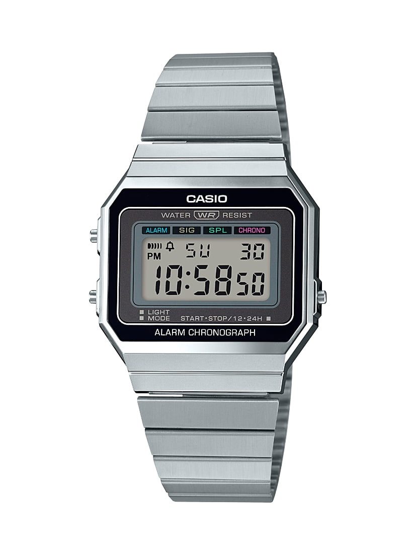 casio stainless steel case digital watch