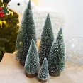 thumbnail image 2 of Mini Artificial Christmas Tree Frosted Christmas Tree Desktop White Cedar - 6pcs, 2 of 8