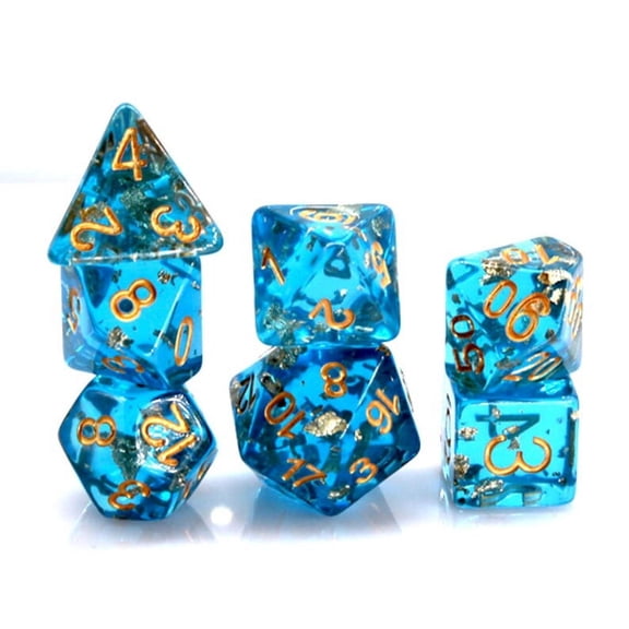 Sunken Treasure DnD Dice Set | Dungeons and Dragons | 7 Dice RPG Polyhedral Set